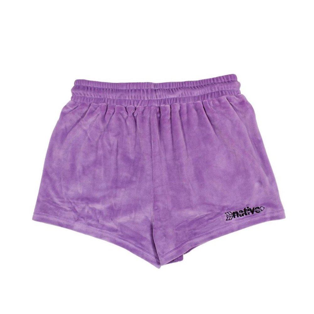 🌟 Native Language Clothing Co - Velour Shorties in Grape 🌟